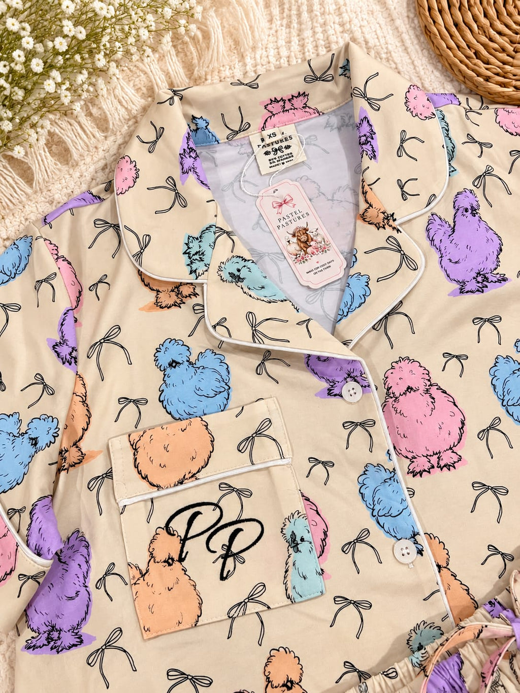 Buttermilk Silkie Chicken Pyjama Set